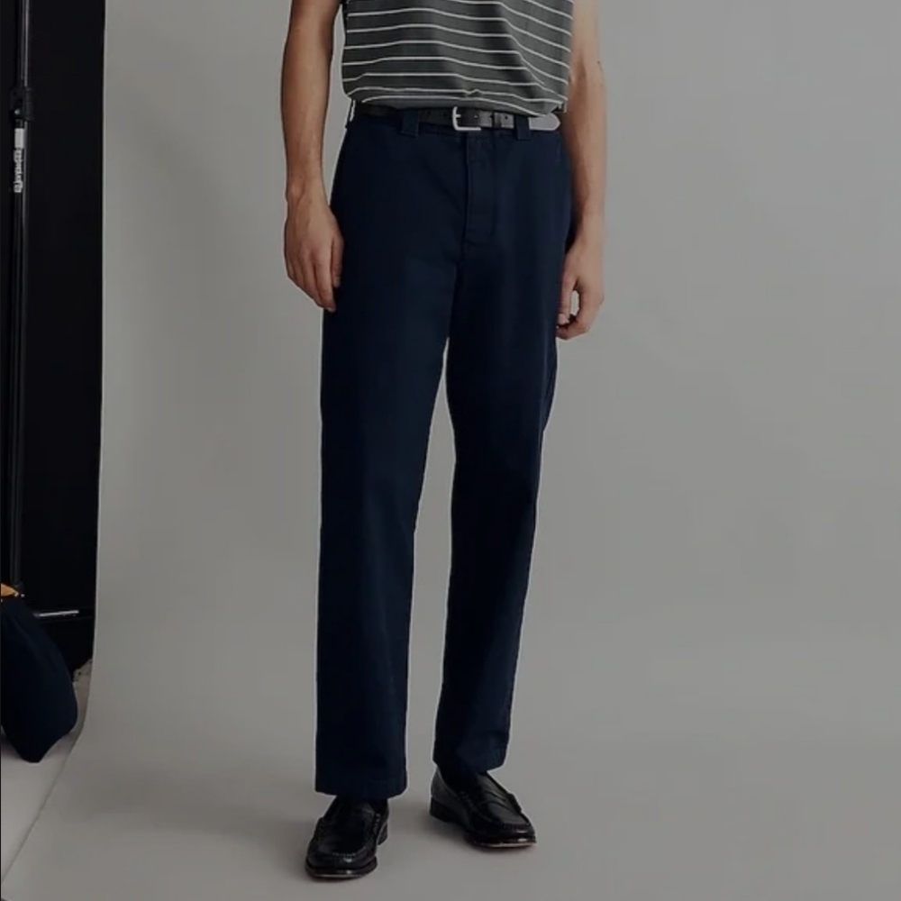 Madewell Vintage Straight Navy Blue Chino Pants Size 31X30